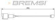 WI0564 Výstrażný kontakt opotrebenia brzdového oblożenia BREMSI