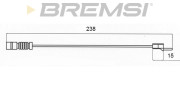 WI0579 Výstrażný kontakt opotrebenia brzdového oblożenia BREMSI