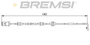 WI0583 Výstrażný kontakt opotrebenia brzdového oblożenia BREMSI