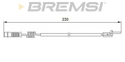 WI0596 Výstrażný kontakt opotrebenia brzdového oblożenia BREMSI