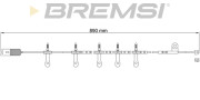 WI0606 Výstrażný kontakt opotrebenia brzdového oblożenia BREMSI