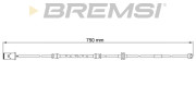 WI0618 Výstrażný kontakt opotrebenia brzdového oblożenia BREMSI