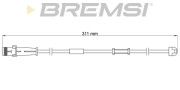 WI0619 Výstrażný kontakt opotrebenia brzdového oblożenia BREMSI