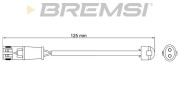 WI0634 Výstrażný kontakt opotrebenia brzdového oblożenia BREMSI