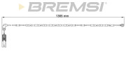 WI0649 Výstrażný kontakt opotrebenia brzdového oblożenia BREMSI