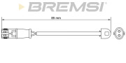 WI0653 Výstrażný kontakt opotrebenia brzdového oblożenia BREMSI