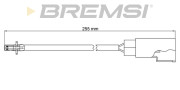 WI0668 Výstrażný kontakt opotrebenia brzdového oblożenia BREMSI