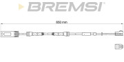 WI0689 Výstrażný kontakt opotrebenia brzdového oblożenia BREMSI