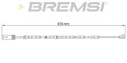 WI0694 Výstrażný kontakt opotrebenia brzdového oblożenia BREMSI