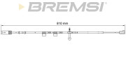 WI0700 Výstrażný kontakt opotrebenia brzdového oblożenia BREMSI