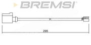 WI0702 Výstrażný kontakt opotrebenia brzdového oblożenia BREMSI