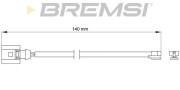 WI0703 Výstrażný kontakt opotrebenia brzdového oblożenia BREMSI