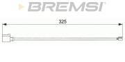 WI0704 Výstrażný kontakt opotrebenia brzdového oblożenia BREMSI