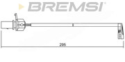 WI0723 Výstrażný kontakt opotrebenia brzdového oblożenia BREMSI