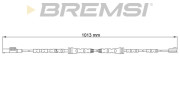 WI0736 Výstrażný kontakt opotrebenia brzdového oblożenia BREMSI