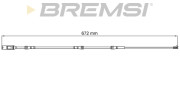 WI0751 Výstrażný kontakt opotrebenia brzdového oblożenia BREMSI