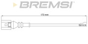 WI0771 Výstrażný kontakt opotrebenia brzdového oblożenia BREMSI