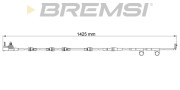 WI0781 Výstrażný kontakt opotrebenia brzdového oblożenia BREMSI