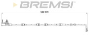 WI0782 Výstrażný kontakt opotrebenia brzdového oblożenia BREMSI