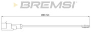 WI0792 Výstrażný kontakt opotrebenia brzdového oblożenia BREMSI