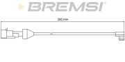 WI0902 Výstrażný kontakt opotrebenia brzdového oblożenia BREMSI