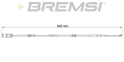 WI0905 Výstrażný kontakt opotrebenia brzdového oblożenia BREMSI