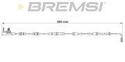 WI0906 Výstrażný kontakt opotrebenia brzdového oblożenia BREMSI