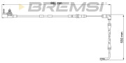 WI0909 Výstrażný kontakt opotrebenia brzdového oblożenia BREMSI