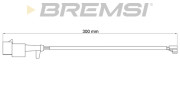 WI0912 Výstrażný kontakt opotrebenia brzdového oblożenia BREMSI
