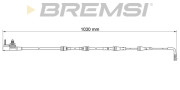 WI0923 Výstrażný kontakt opotrebenia brzdového oblożenia BREMSI