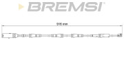 WI0925 Výstrażný kontakt opotrebenia brzdového oblożenia BREMSI