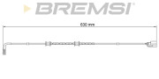 WI0926 Výstrażný kontakt opotrebenia brzdového oblożenia BREMSI