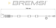 WI0941 Výstrażný kontakt opotrebenia brzdového oblożenia BREMSI