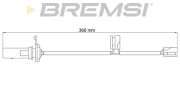 WI0950 Výstrażný kontakt opotrebenia brzdového oblożenia BREMSI