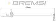 WI0951 Výstrażný kontakt opotrebenia brzdového oblożenia BREMSI