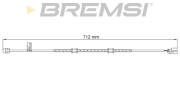 WI0961 Výstrażný kontakt opotrebenia brzdového oblożenia BREMSI