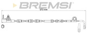 WI0986 Výstrażný kontakt opotrebenia brzdového oblożenia BREMSI