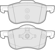 BRP1075 Sada brzdových platničiek kotúčovej brzdy EEC