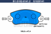 B1.G102-0141.2 Sada brzdových destiček, kotoučová brzda GALFER