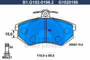 B1.G102-0196.2 Sada brzdových destiček, kotoučová brzda GALFER