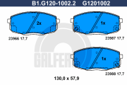 B1.G120-1002.2 Sada brzdových destiček, kotoučová brzda GALFER