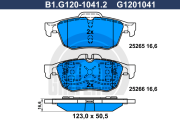 B1.G120-1041.2 Sada brzdových destiček, kotoučová brzda GALFER