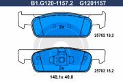 B1.G120-1157.2 Sada brzdových destiček, kotoučová brzda GALFER