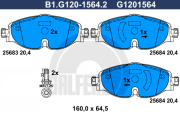 B1.G120-1564.2 Sada brzdových destiček, kotoučová brzda GALFER