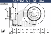 B1.G211-0164.1 Brzdový kotouč GALFER