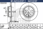 B1.G212-0157.1 Brzdový kotouč GALFER