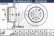 B1.G216-0124.1 Brzdový kotouč GALFER