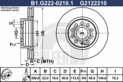 B1.G222-0210.1 Brzdový kotouč GALFER