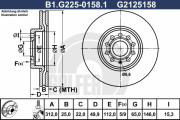 B1.G225-0158.1 Brzdový kotouč GALFER