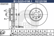 B1.G225-0198.1 Brzdový kotouč GALFER